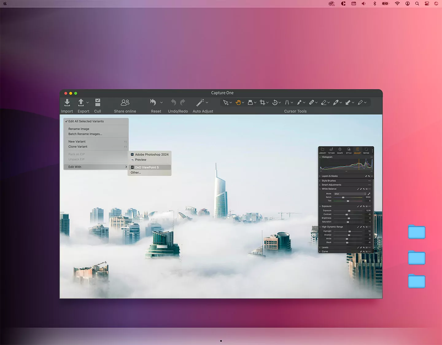 <h5>Use seamlessly as a plugin inside Capture One.</h5><p></p>