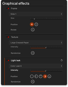 Creative effects palette