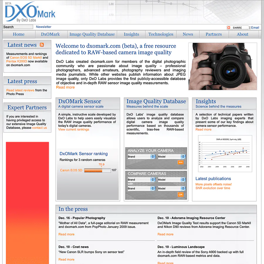 DxOMark image quality website debuts